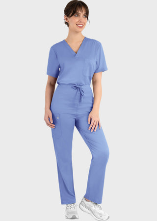 Maevn Matrix Unisex V-Neck Solid Scrub Top