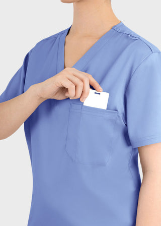 Maevn Matrix Unisex V-Neck Solid Scrub Top