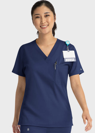 Maevn Matrix Unisex V-Neck Solid Scrub Top