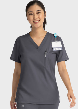 Maevn Matrix Unisex V-Neck Solid Scrub Top