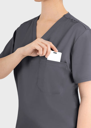 Maevn Matrix Unisex V-Neck Solid Scrub Top