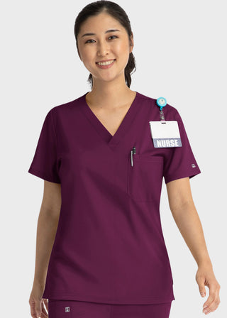 Maevn Matrix Unisex V-Neck Solid Scrub Top