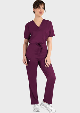 Maevn Matrix Unisex V-Neck Solid Scrub Top