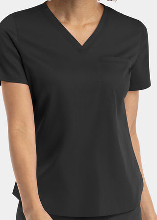 Maevn Matrix Women's V-neck Tucki In Top