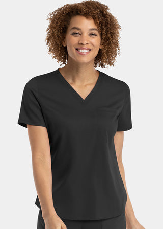 Maevn Matrix Women's V-neck Tucki In Top