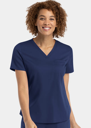 Maevn Matrix Women's V-neck Tucki In Top