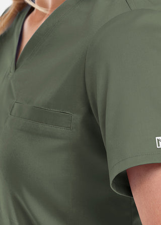 Maevn Matrix Women's V-neck Tucki In Top