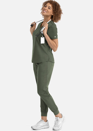 Maevn Matrix Women's V-neck Tucki In Top