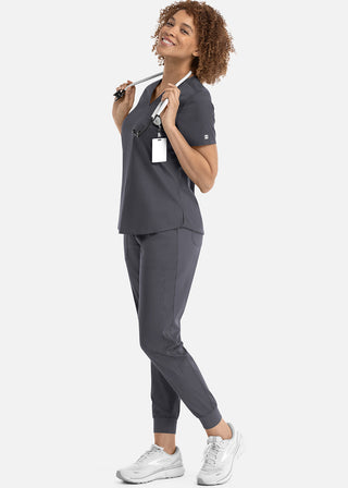 Maevn Matrix Women's V-neck Tucki In Top