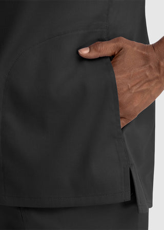 Maevn Women's Notched Crew Neck Top