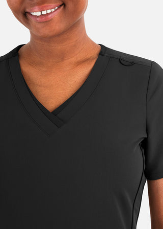 Maevn Matrix Pro Women's Contrast Double V-Neck Top