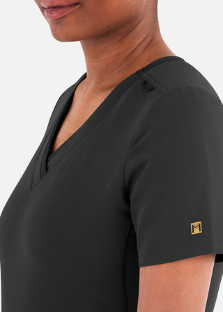 Maevn Matrix Pro Women's Contrast Double V-Neck Top