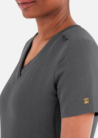 Maevn Matrix Pro Women's Contrast Double V-Neck Top