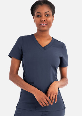Maevn Matrix Pro Women's Contrast Double V-Neck Top