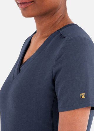 Maevn Matrix Pro Women's Contrast Double V-Neck Top