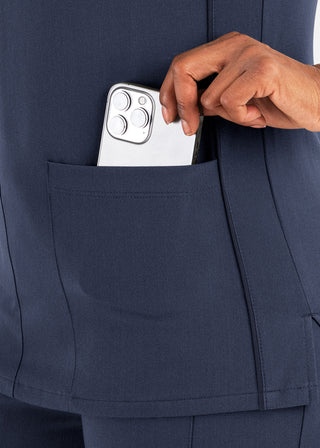 Maevn Matrix Pro Women's Contrast Double V-Neck Top