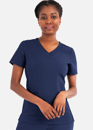 Maevn Matrix Pro Women's Contrast Double V-Neck Top