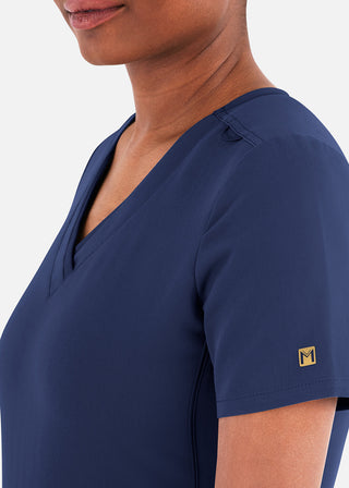 Maevn Matrix Pro Women's Contrast Double V-Neck Top