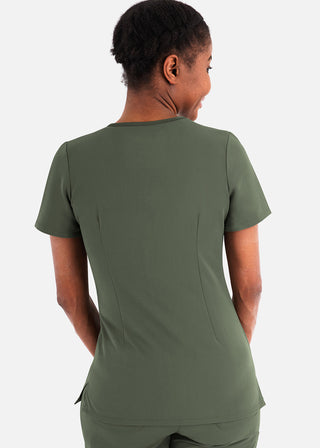 Maevn Matrix Pro Women's Contrast Double V-Neck Top