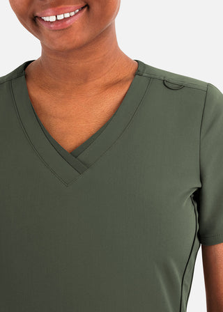 Maevn Matrix Pro Women's Contrast Double V-Neck Top