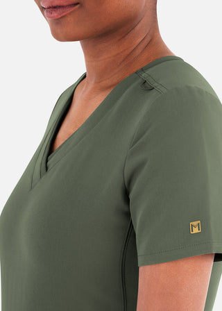 Maevn Matrix Pro Women's Contrast Double V-Neck Top