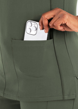 Maevn Matrix Pro Women's Contrast Double V-Neck Top