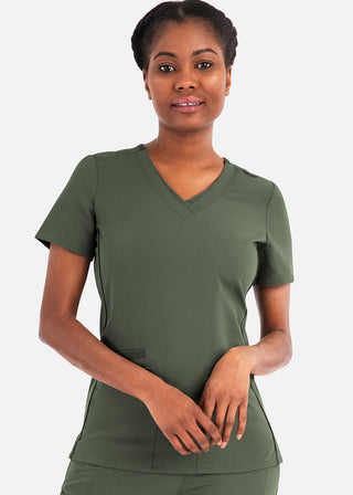 Maevn Matrix Pro Women's Contrast Double V-Neck Top