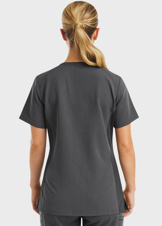 Maevn Women's Knit V-Neck Scrub Top