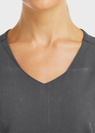 Maevn Women's Knit V-Neck Scrub Top
