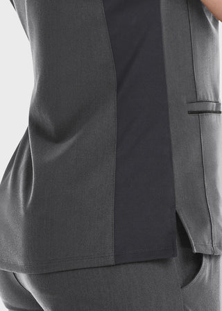 Maevn Women's Knit V-Neck Scrub Top