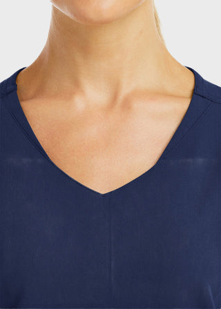 Maevn Women's Knit V-Neck Scrub Top