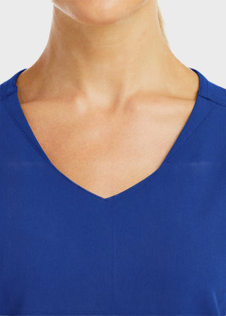 Maevn Women's Knit V-Neck Scrub Top