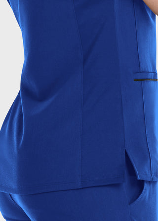 Maevn Women's Knit V-Neck Scrub Top