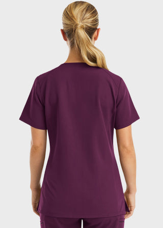 Maevn Women's Knit V-Neck Scrub Top