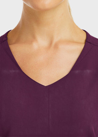 Maevn Women's Knit V-Neck Scrub Top