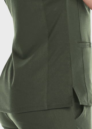 Maevn Women's Active Knit V-Neck Top