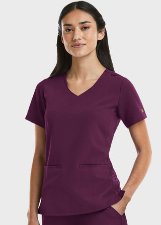 Maevn Women's Active Knit V-Neck Top