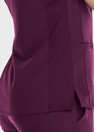 Maevn Women's Active Knit V-Neck Top