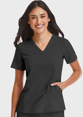 Maevn Matrix Impulse Women's Knitted Panel Mock Wrap Top