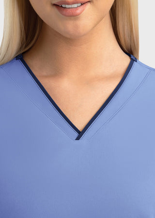 Maevn Matrix Impulse Women's Knitted Panel Mock Wrap Top