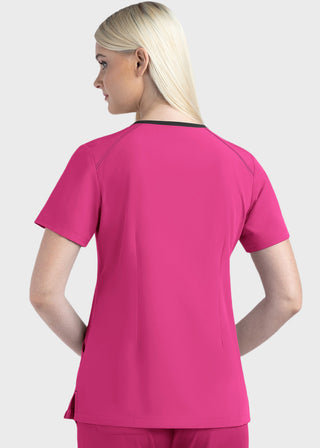 Maevn Matrix Impulse Women's Knitted Panel Mock Wrap Top