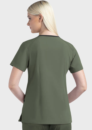 Maevn Matrix Impulse Women's Knitted Panel Mock Wrap Top