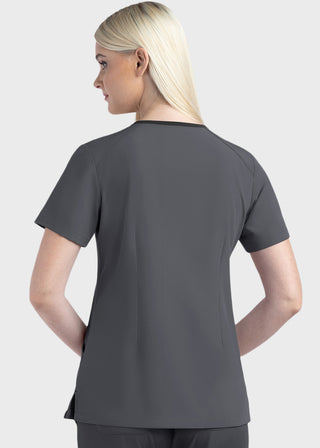 Maevn Matrix Impulse Women's Knitted Panel Mock Wrap Top