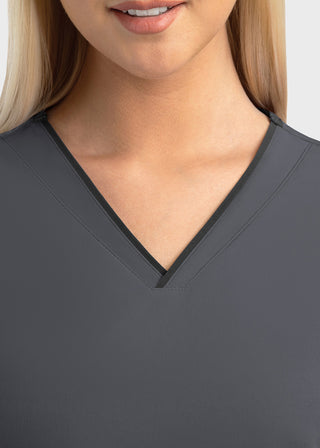 Maevn Matrix Impulse Women's Knitted Panel Mock Wrap Top