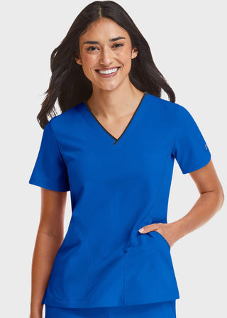 Maevn Matrix Impulse Women's Knitted Panel Mock Wrap Top