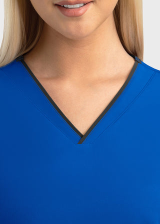 Maevn Matrix Impulse Women's Knitted Panel Mock Wrap Top