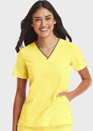 Maevn Matrix Impulse Women's Knitted Panel Mock Wrap Top