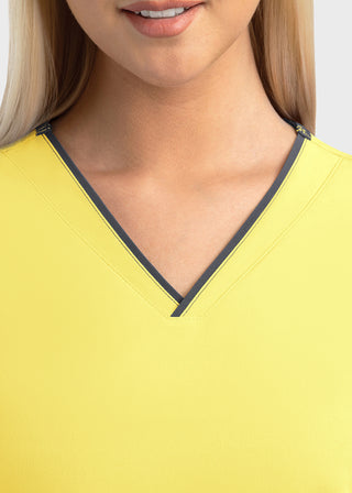 Maevn Matrix Impulse Women's Knitted Panel Mock Wrap Top