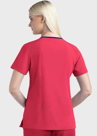 Maevn Matrix Impulse Women's Knitted Panel Mock Wrap Top