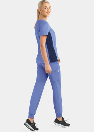 Maevn Matrix Impulse Women's Knitted Panel Mock Wrap Top